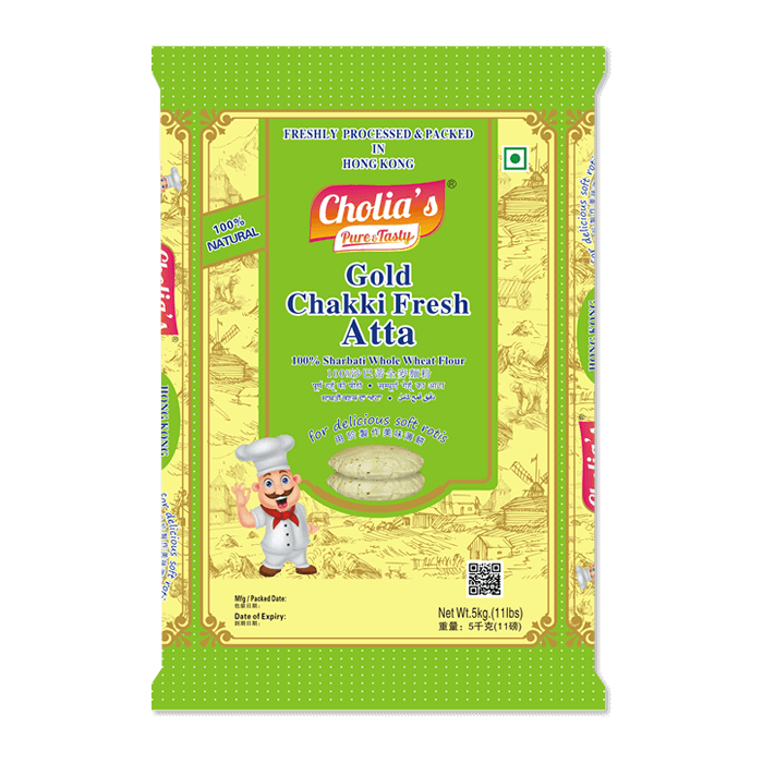 Cholia's Gold Chakki Fresh Atta, 5KG
